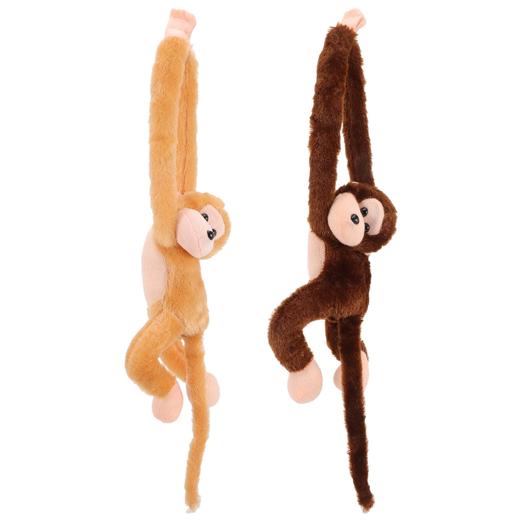 2Pcs Hanging Plush Monkey Doll Stuffed Animal Toy V87540