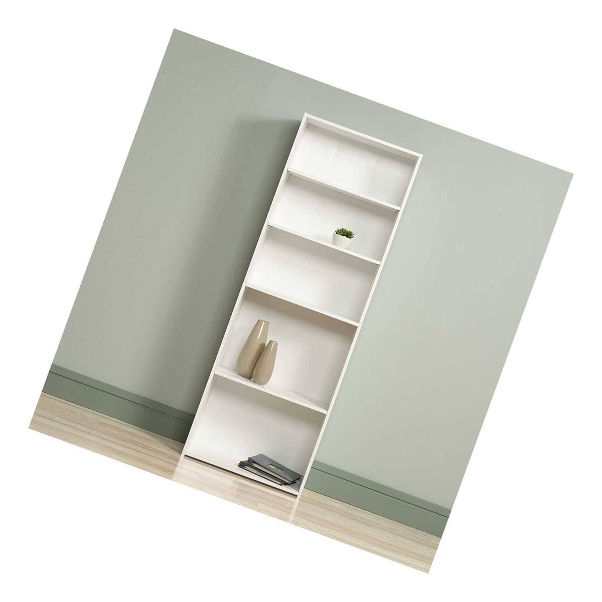 5-Shelf Bookcase, Soft White Finish M589