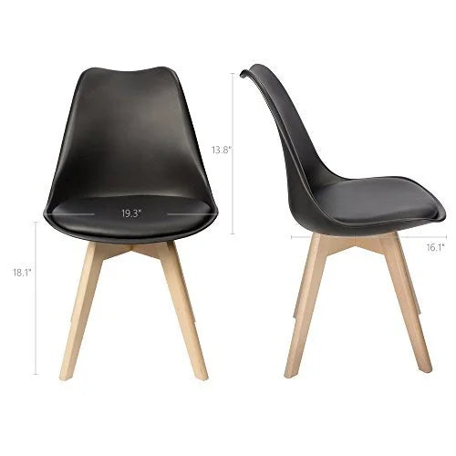 Black Upholstered Side Chair Set of 4 N8891