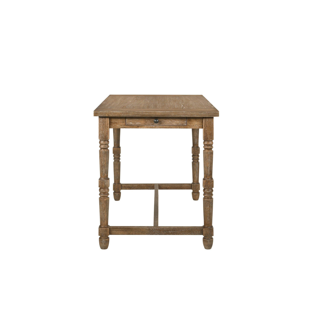 Weathered Oak Finish Counter Height Table J309
