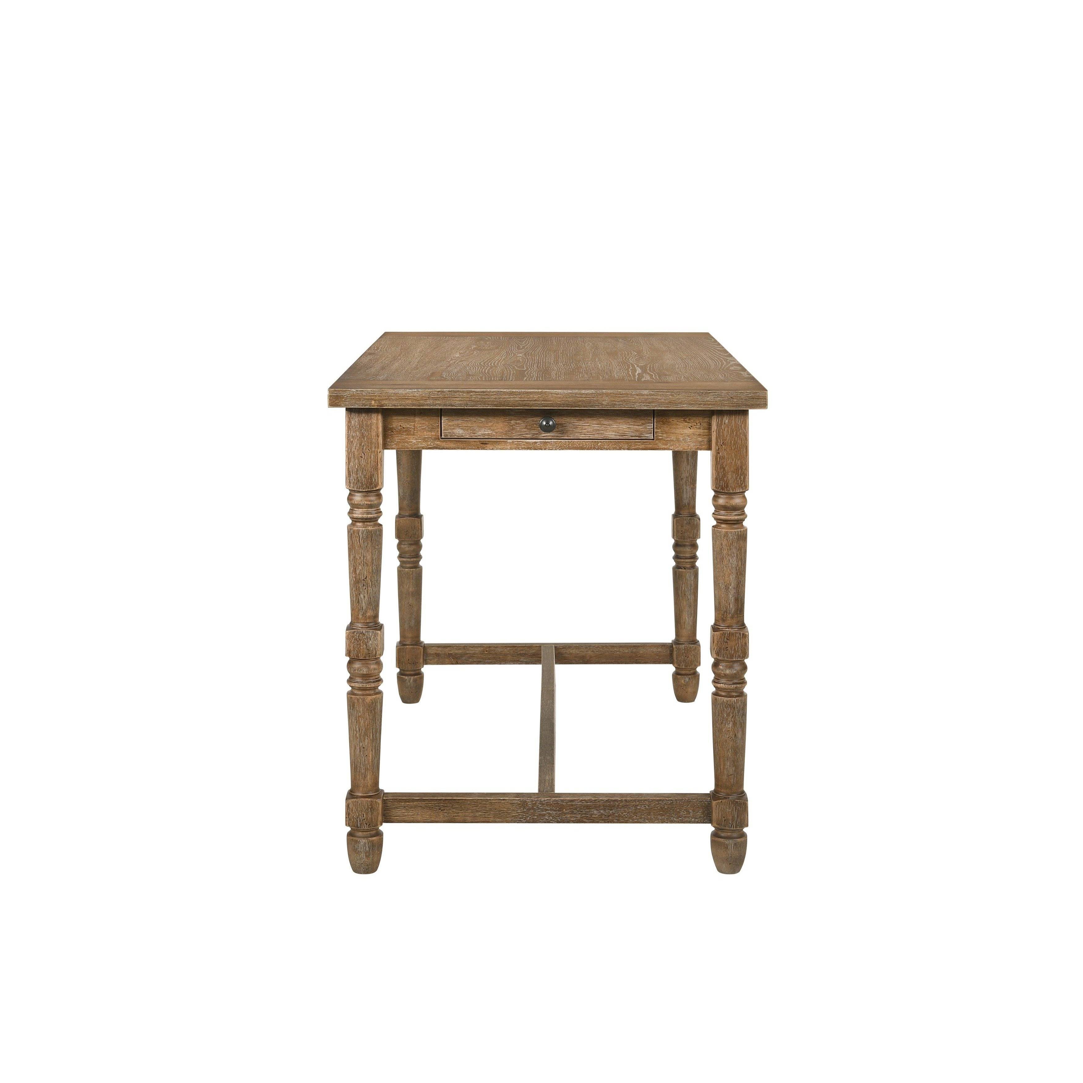 Weathered Oak Finish Counter Height Table J309