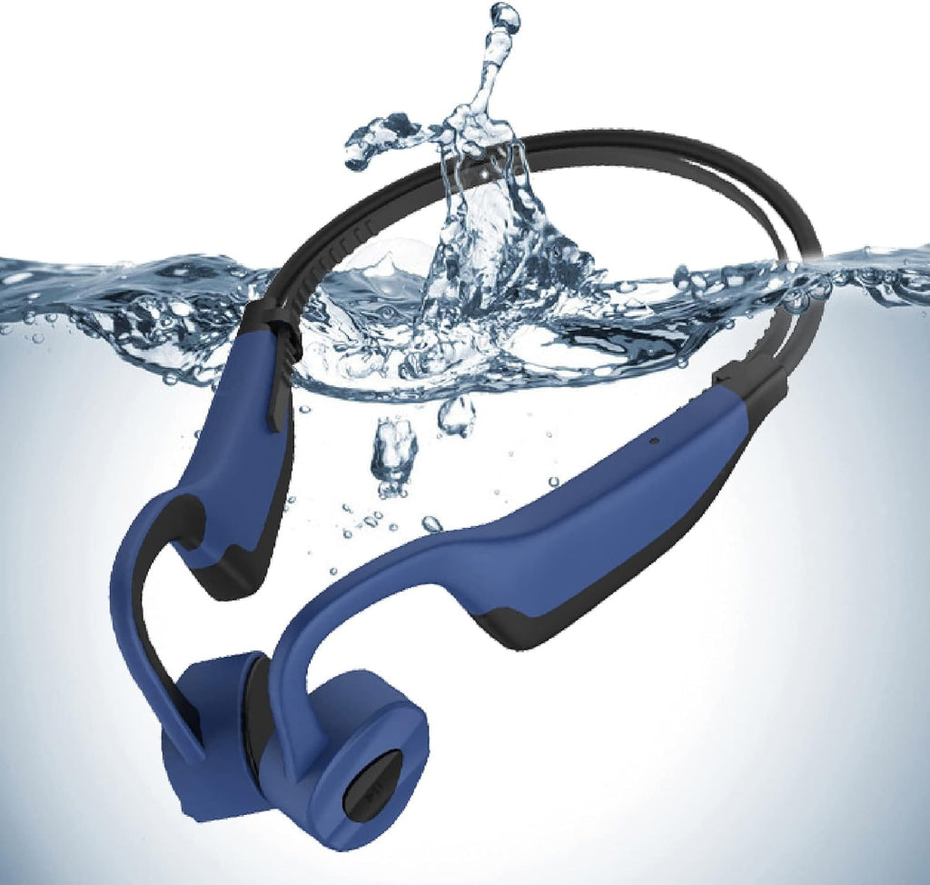 IPX8 Waterproof Bone Conduction Open Ear Headphones with 16G Memory Grey C289