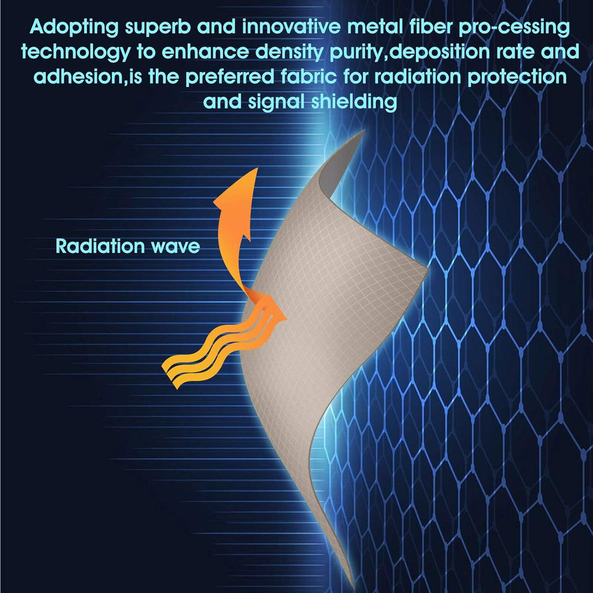 EMF Shielding Copper Fabric, 79 x 42.5 Inch H1357