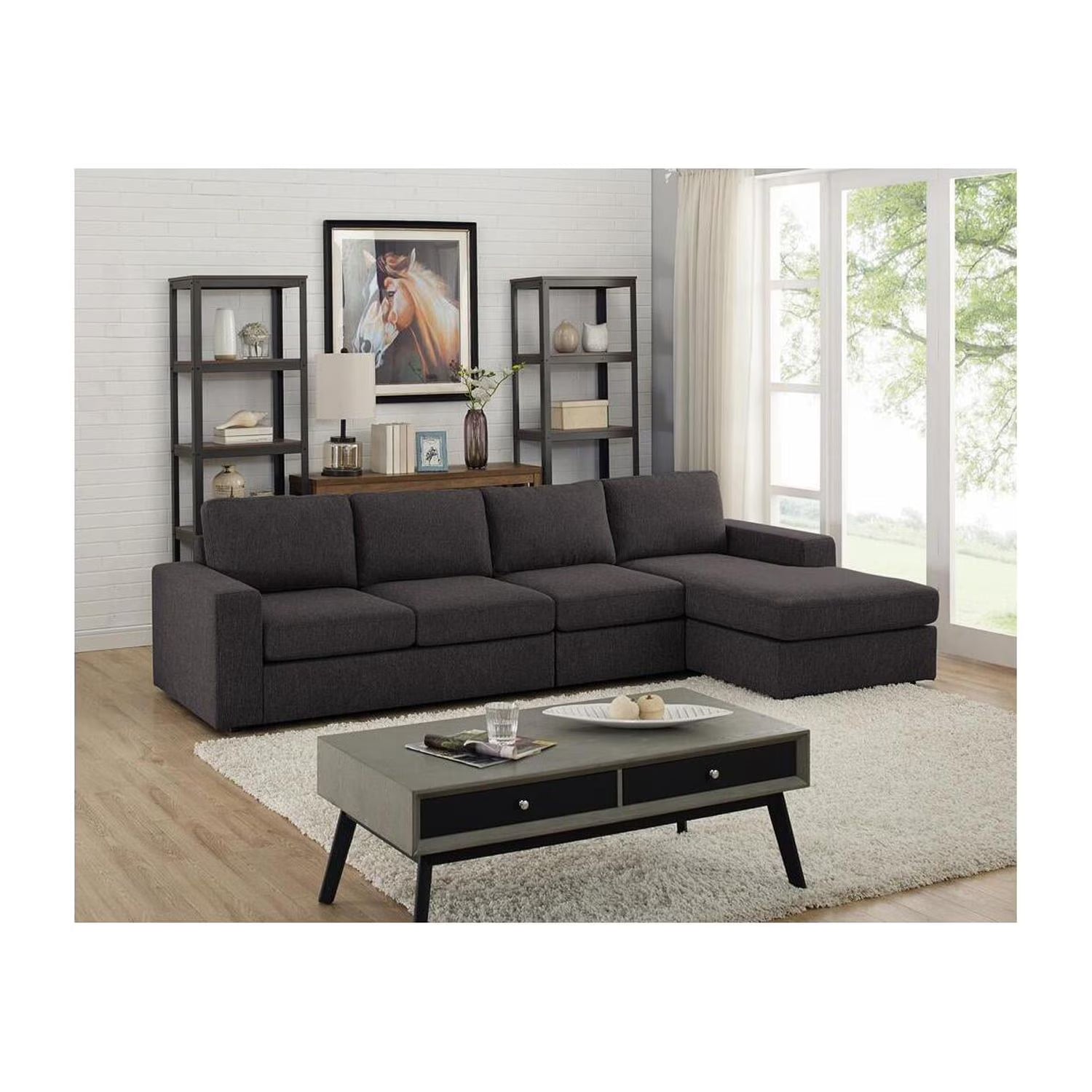 Rustic Revival Sofa With Reversible Chaise R639955