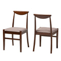 Dark Brown Wood 2-Piece Dining Chair Set Z75193