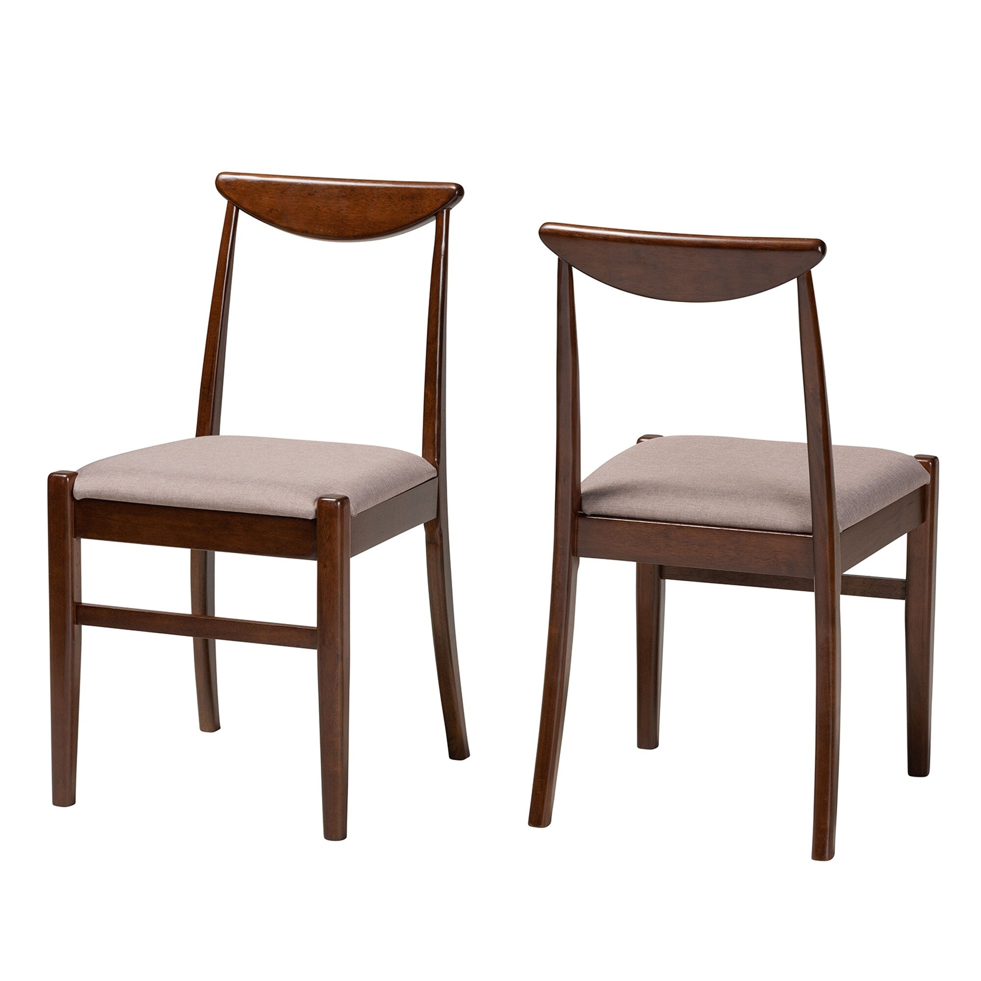 Dark Brown Wood 2-Piece Dining Chair Set Z75193