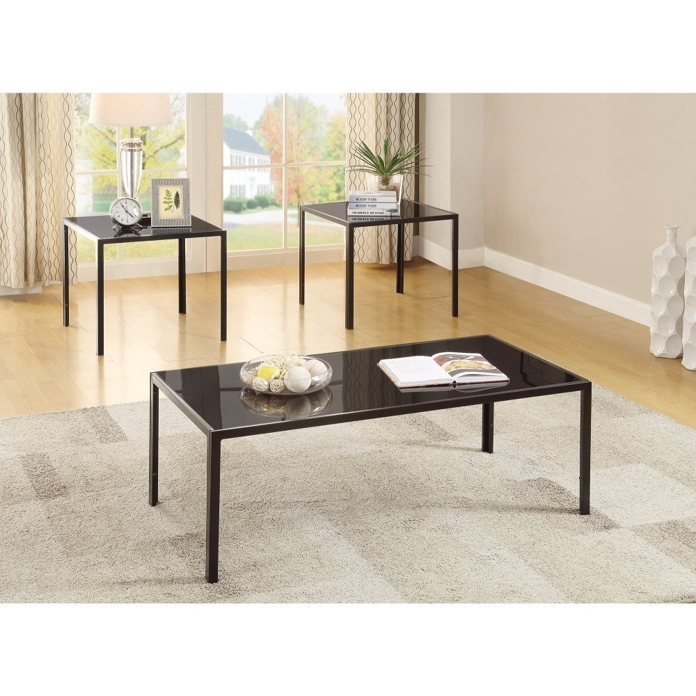 3-piece Occasional Table Set Warm Medium Brown M8185