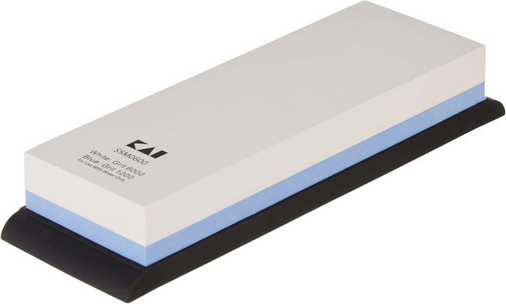 1000 and 6000 Grit Whetstone, Rubber Base, Pack of 2 W372110