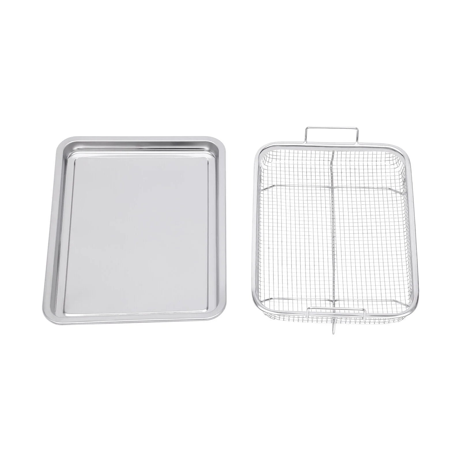 Stainless Steel Non-stick Air Fryer Basket 2 Piece Set W49022