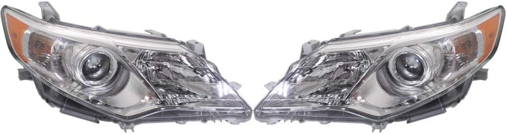 Headlight Assembly Pair Halogen for Toyota Camry 2012 2013 2014 M144556