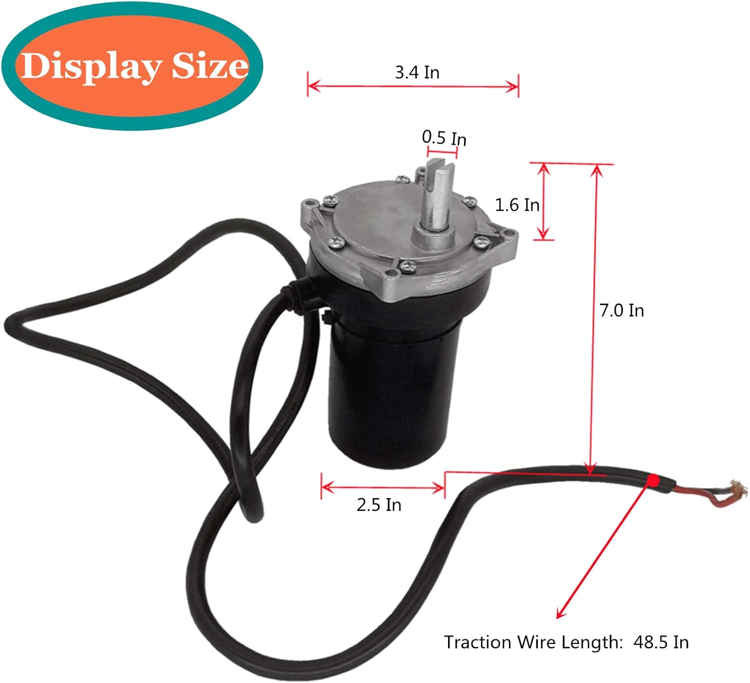 RV Electric Rear Stabilizer Smart Jack Motor, Black C3027