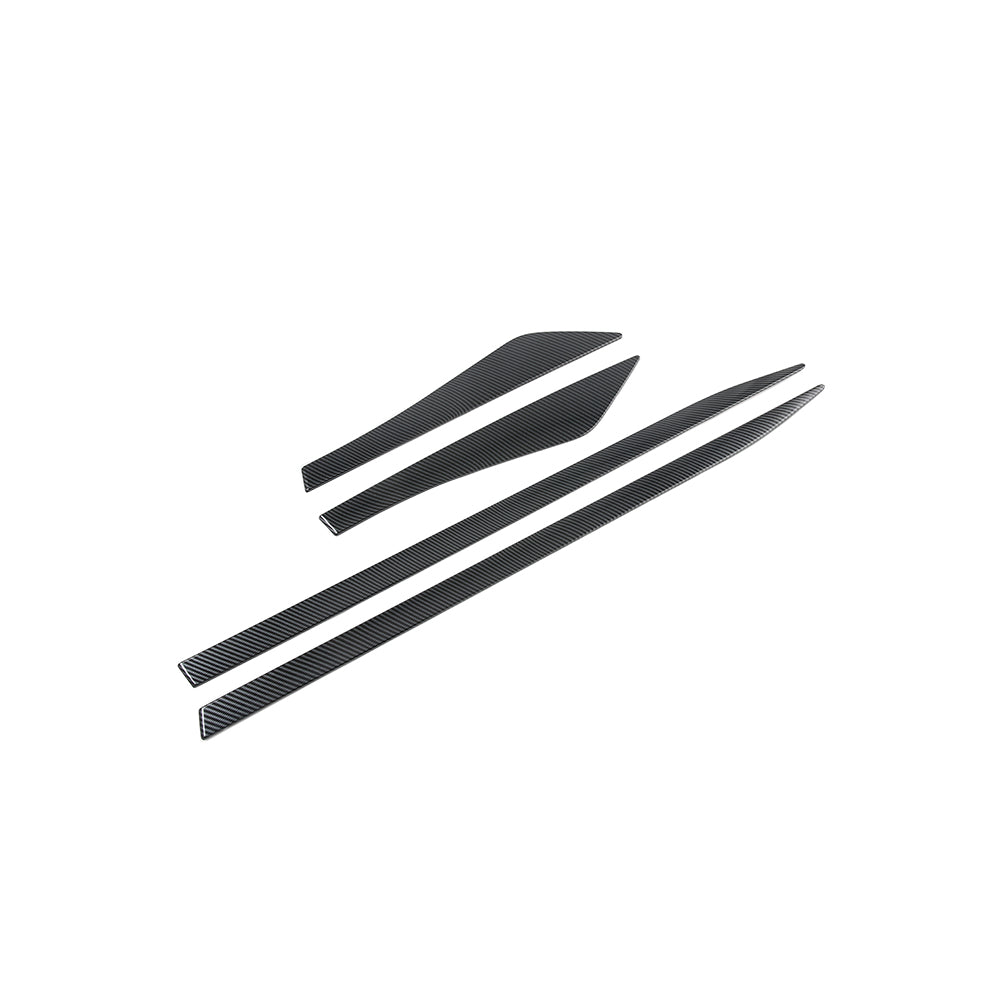 ABS Imitate Carbon Fiber 4Pcs Door Side Molding Trims B650891