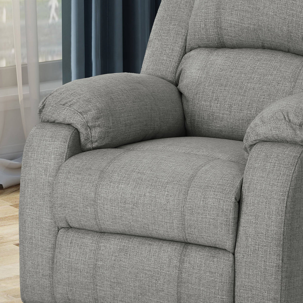 Gray Fabric Gliding Recliner Chair R87916