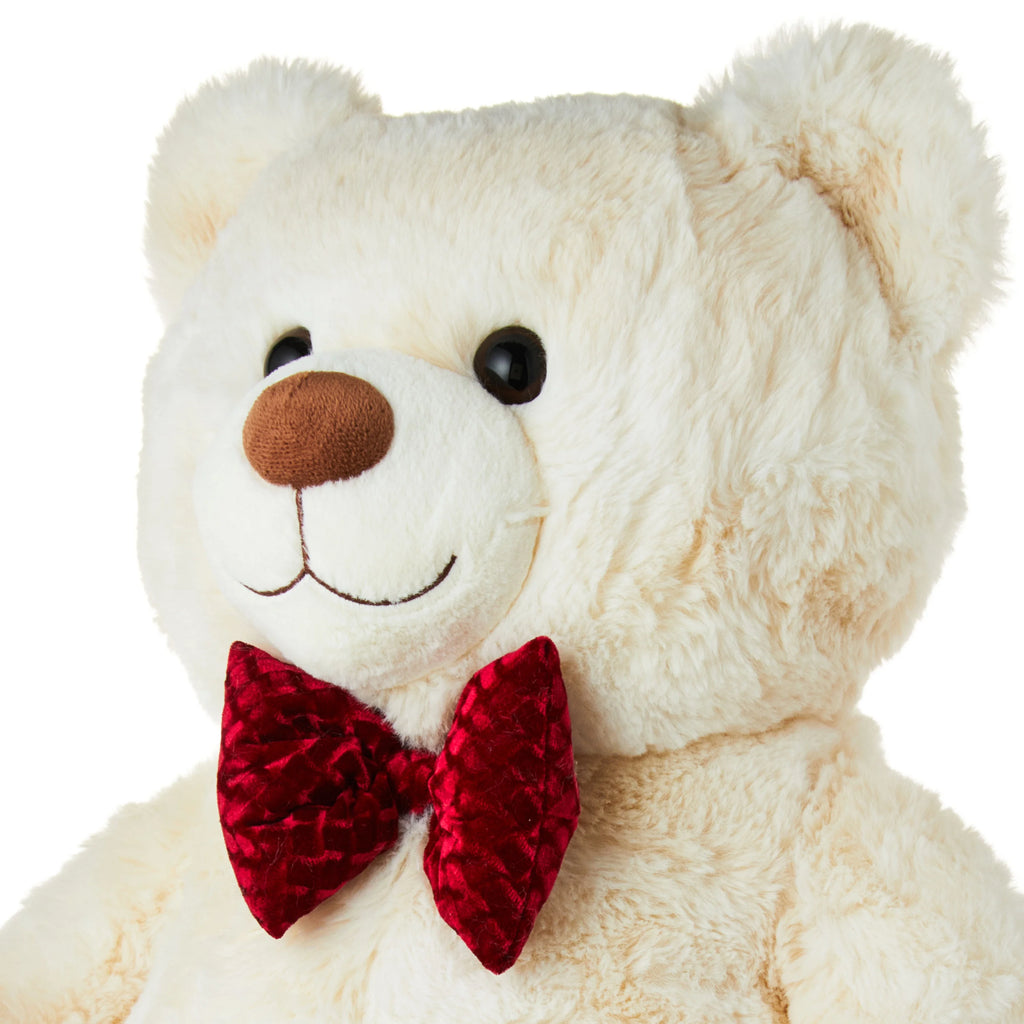 Velvet Cream Bear Plush Toy B7959
