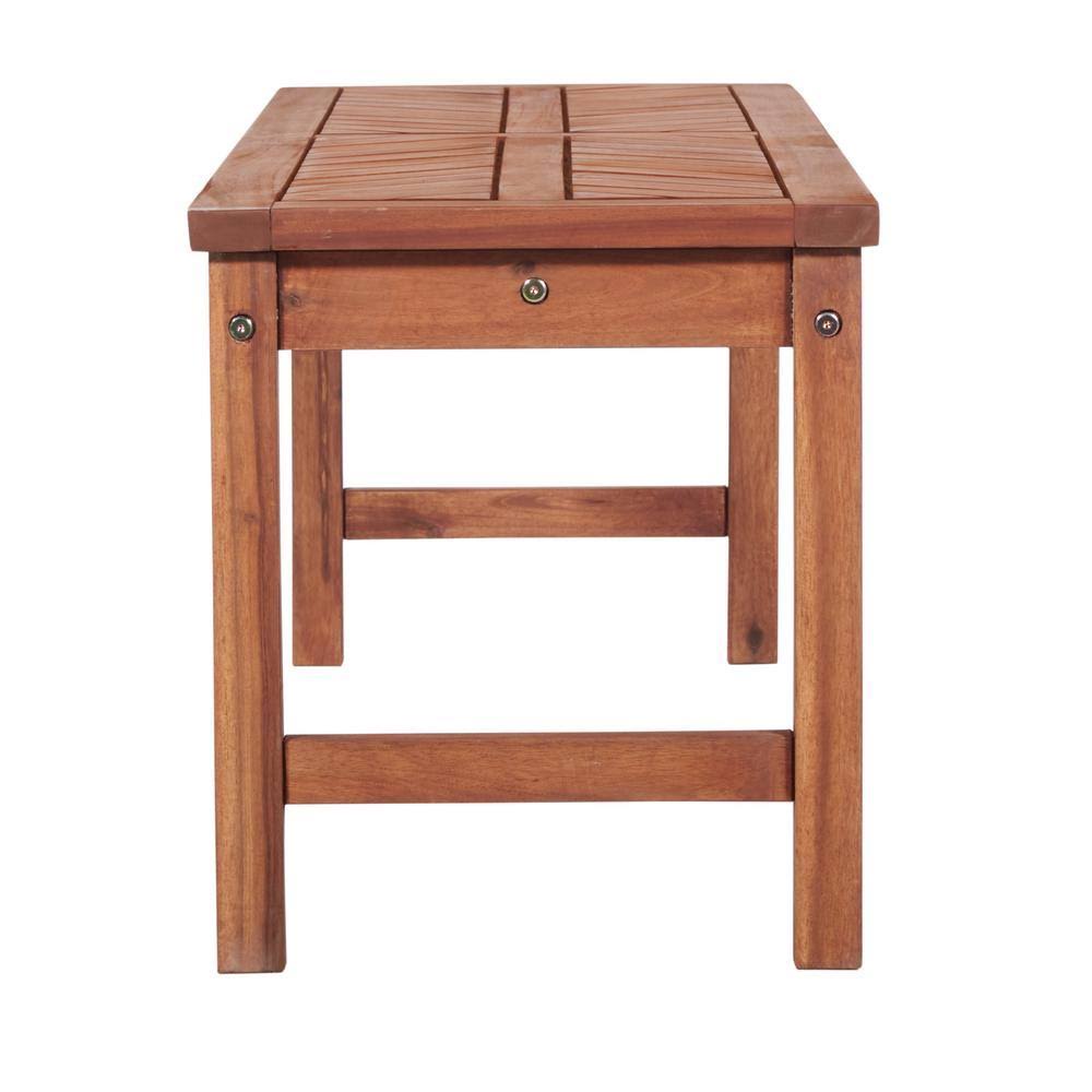 Brown Acacia Wood Patio Dining Bench L939