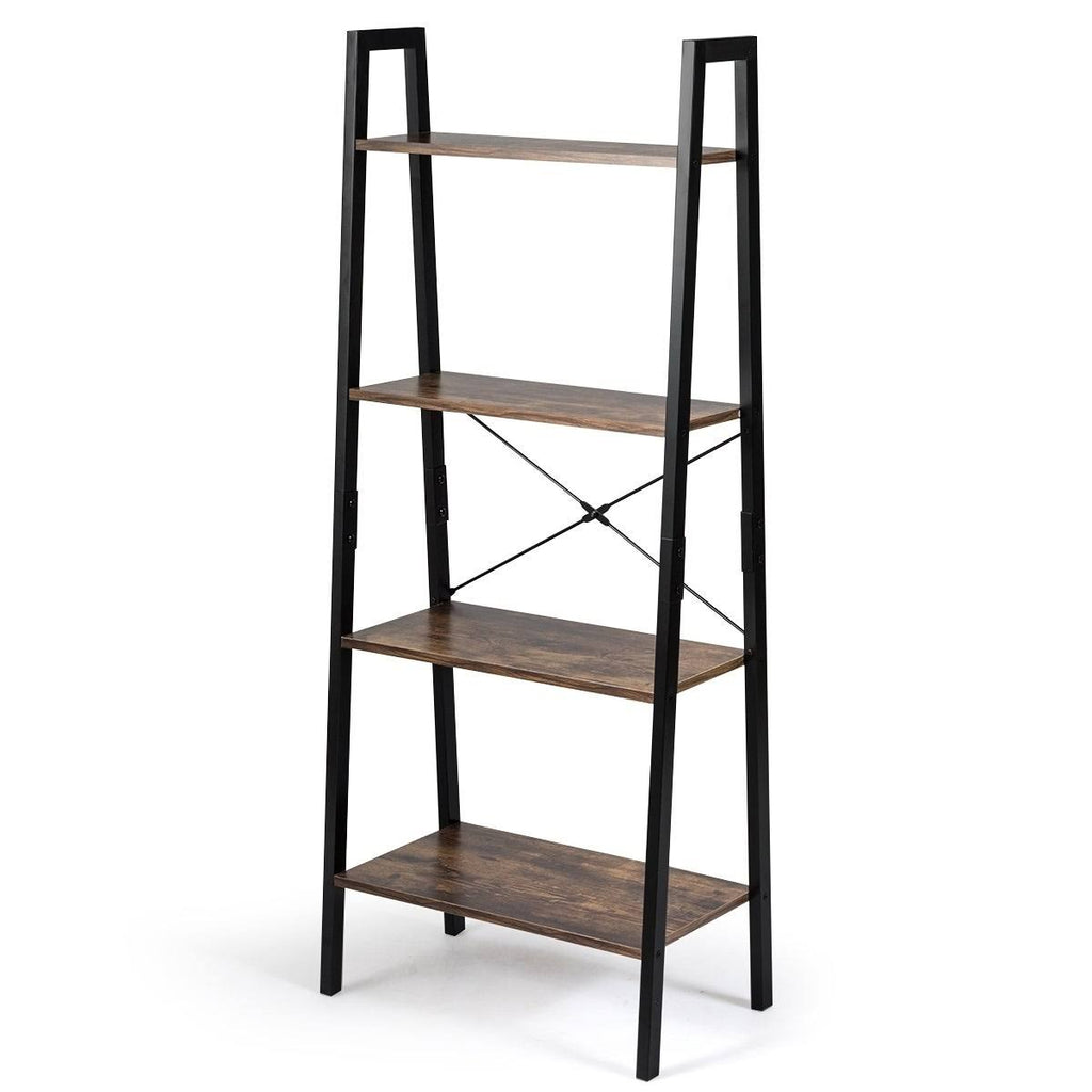 4-Tier Ladder Storage Rack Bookcase B118
