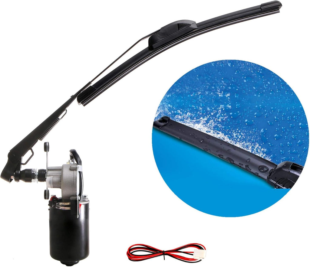 12V Universal Windshield Wiper Kit, 90 Degree Wipe Sweep, Pack of 2 G2752