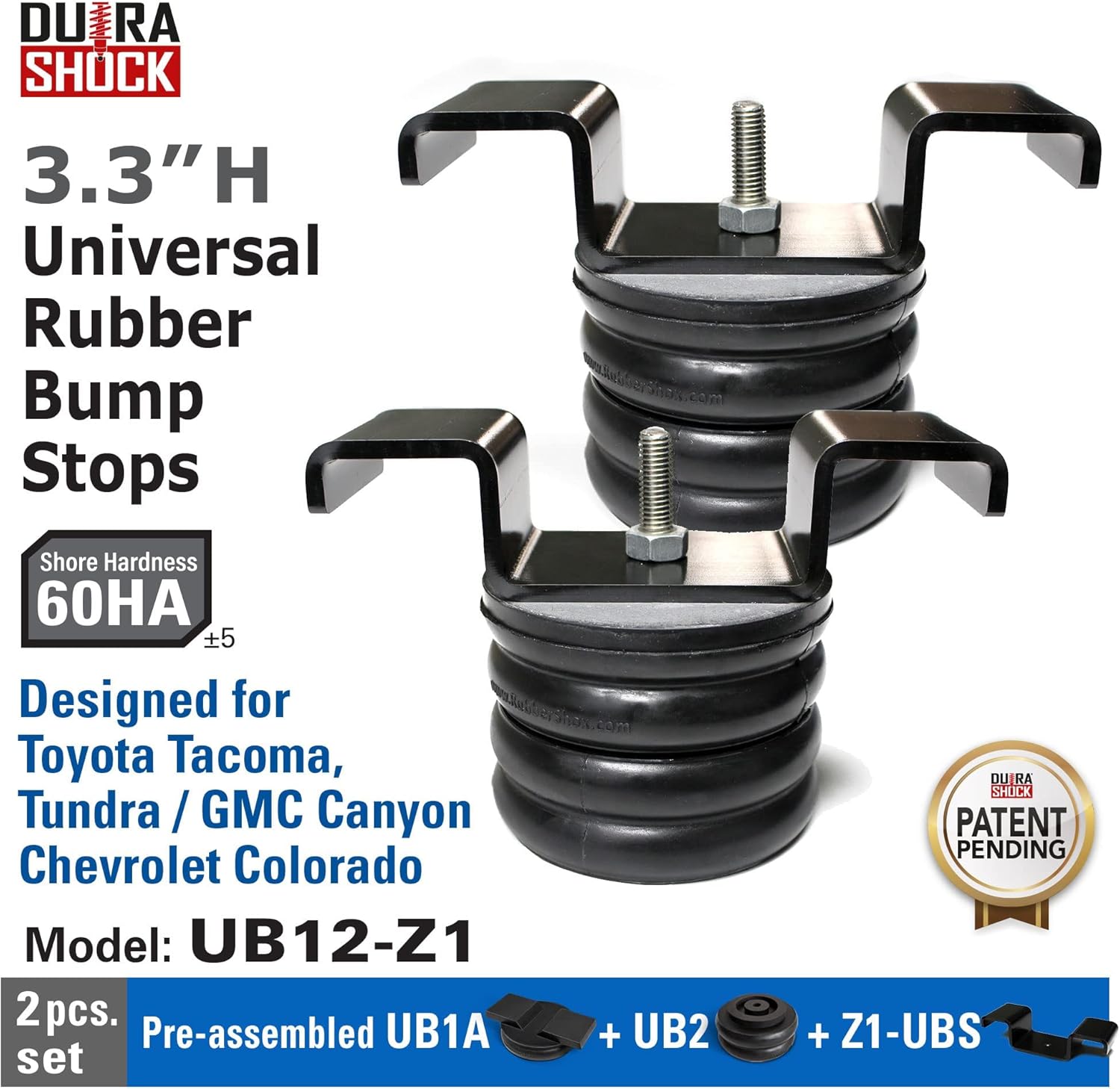 Pack of 2 Rubber Front Rear Bump Stop for Truck and RV Suspension K4617