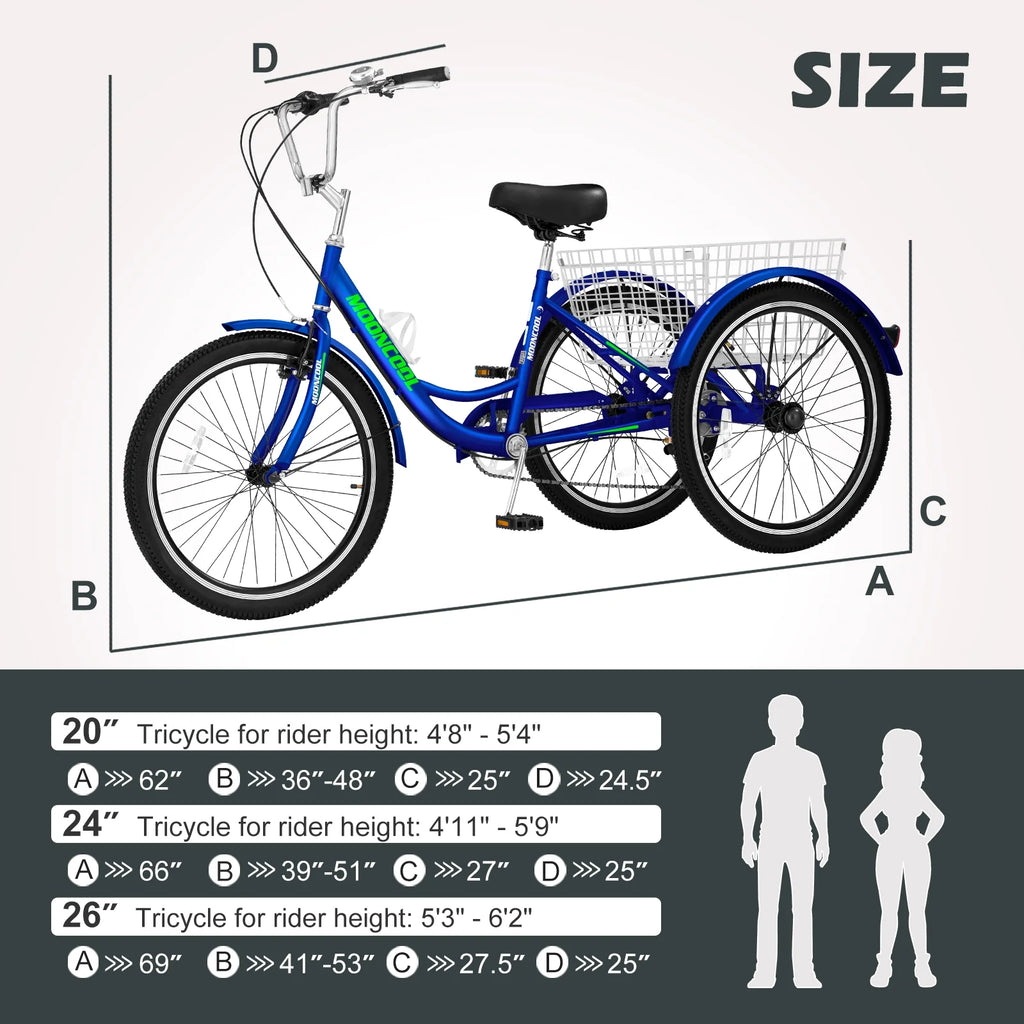 Blue 7 Speed Adult Tricycle I620848