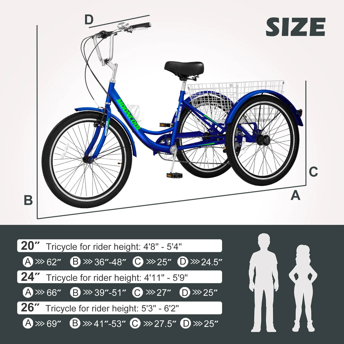 Blue 7 Speed Adult Tricycle I620848