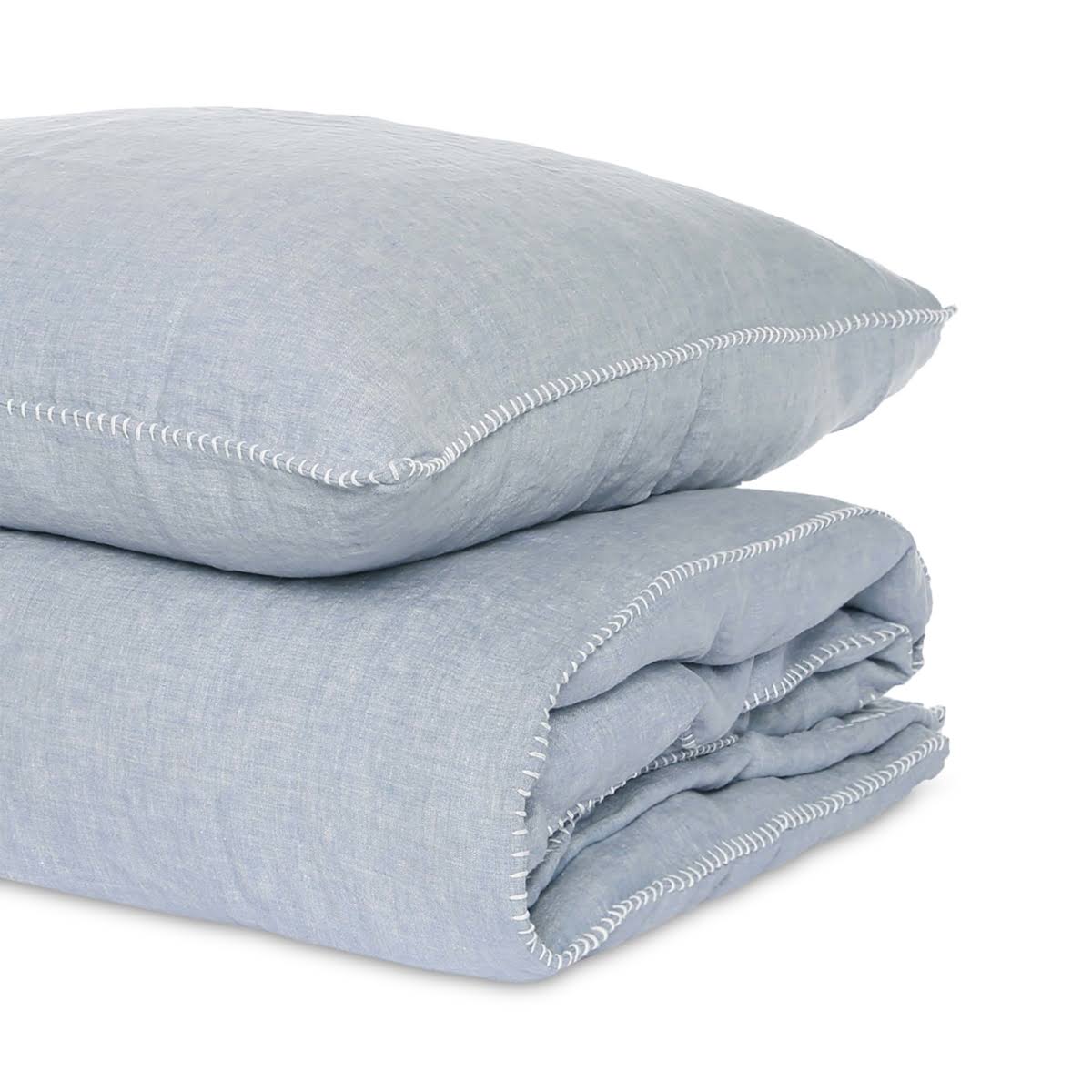 Prairie Stitch Duvet Cover Full/Queen Gray Y8040