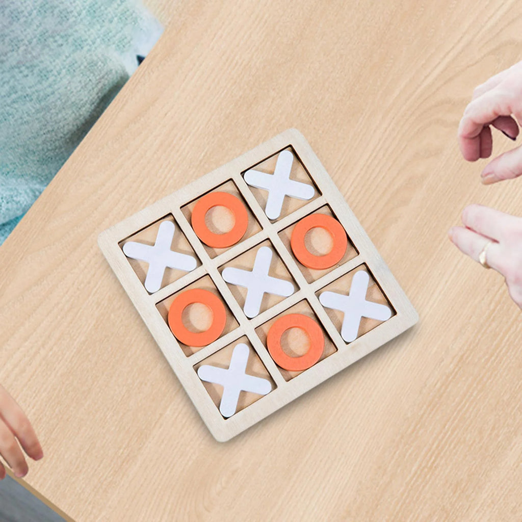 Wooden Board Game XO Chess Interactive Educational Toys Table Game P8032