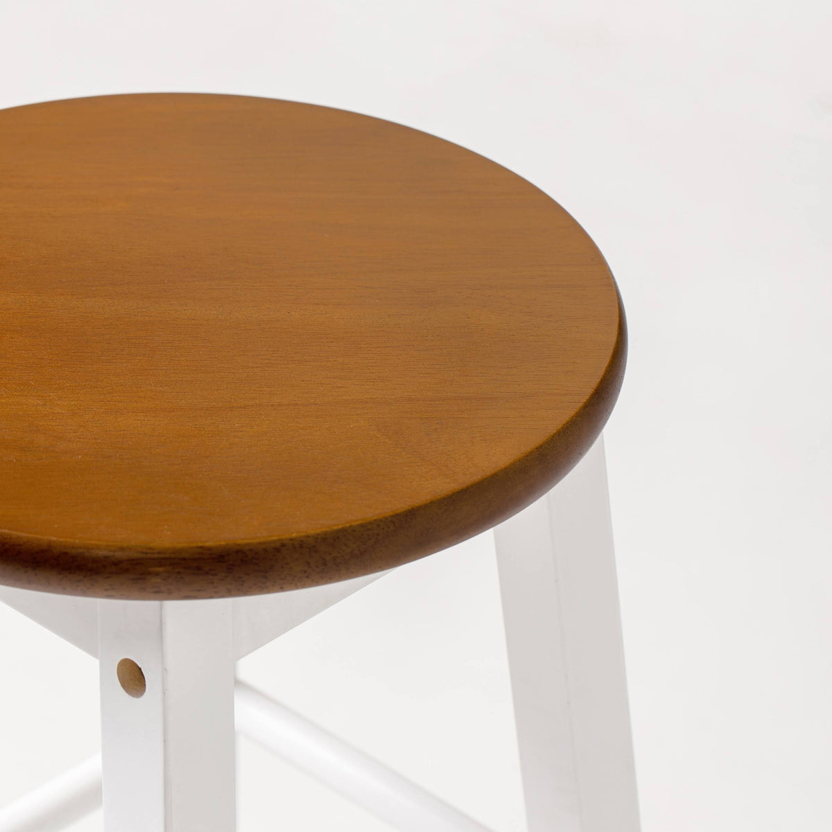 Black Round Acacia Counter Stool X420