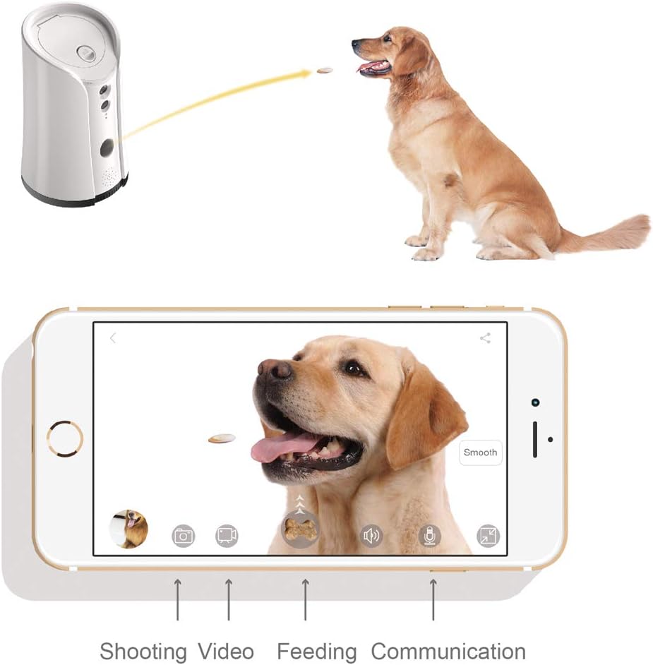 White Full HD Pet Camera with Two-Way Audio and Night Vision V8994