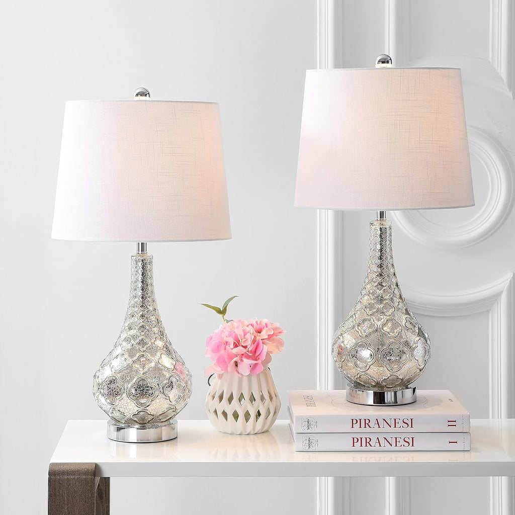 Mercury Silver Glass LED Lamp T37262