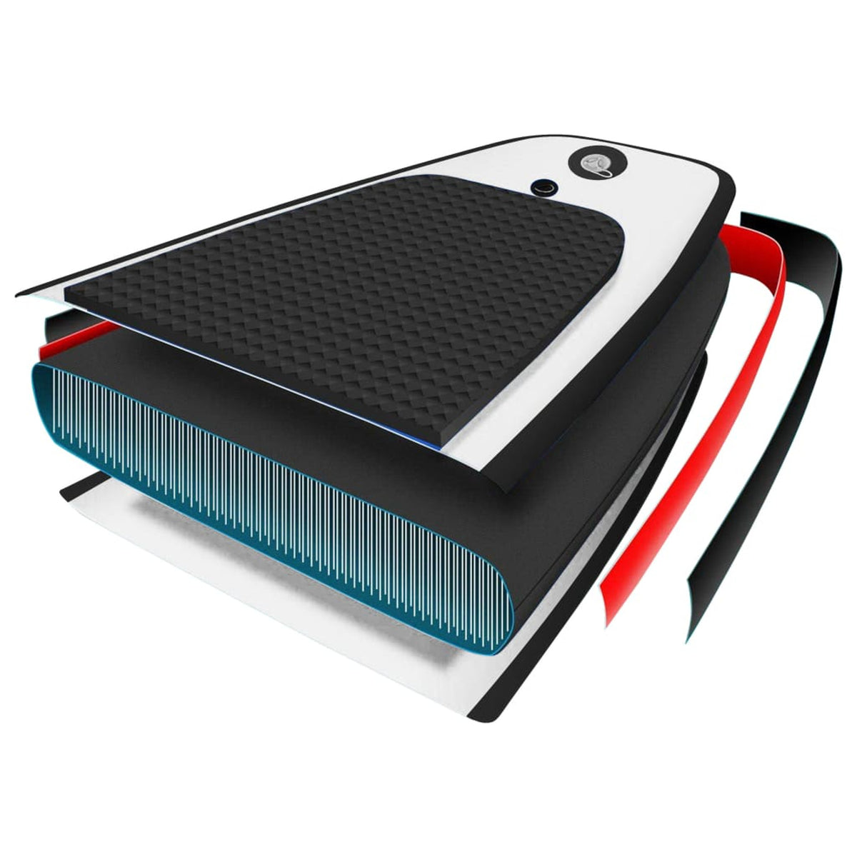 Inflatable Paddleboard Set Black and White B536