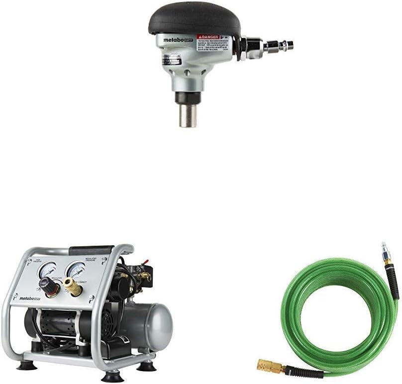 3-1/2" Palm Nailer with 1 gallon Quiet Air Compressor & Air Nailer Hose D139405