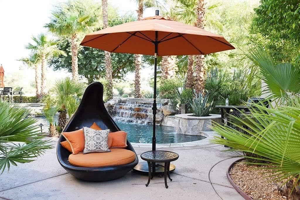 9 ft. Fiberglass Market Umbrella Collar Tilt I7545