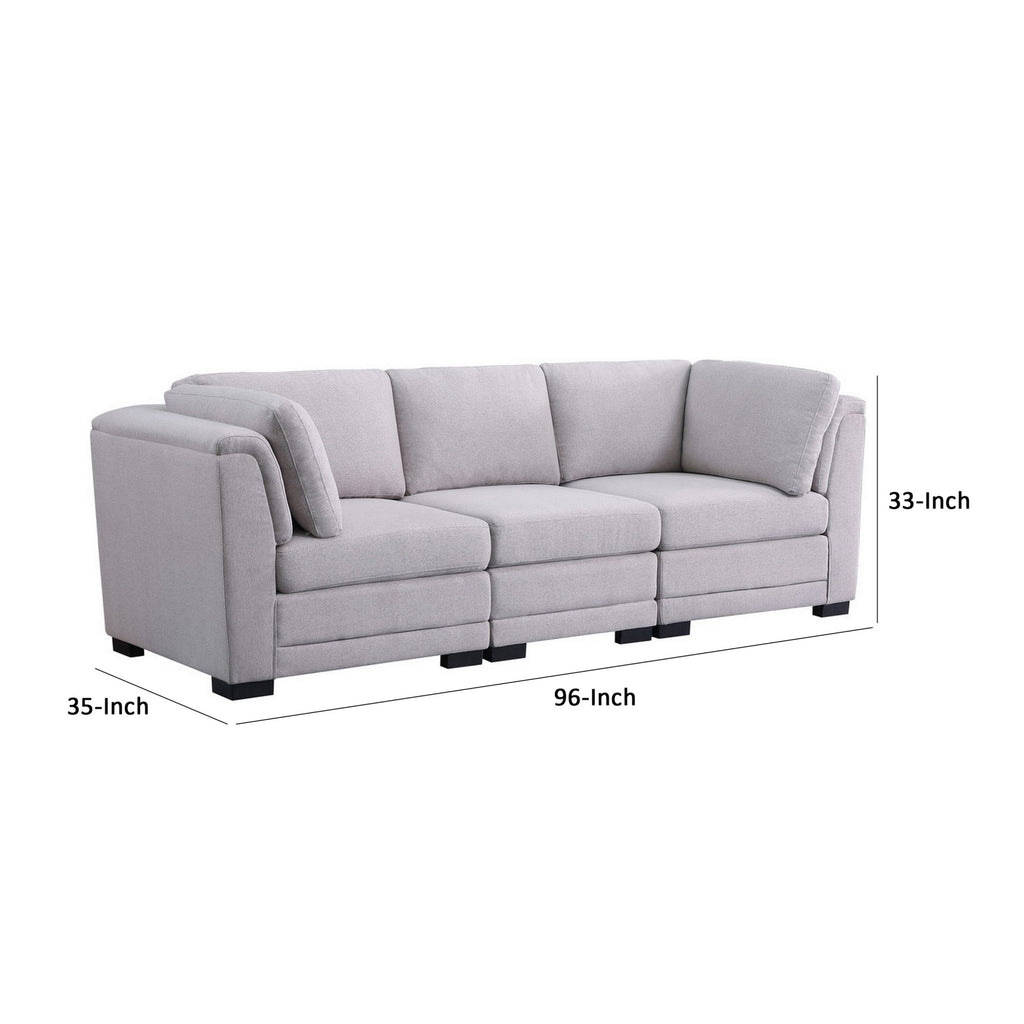 Gray 96 Inch 3 Seater Modular Sofa W90150