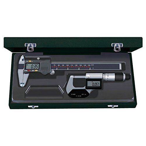 2 Piece Electronic Caliper and Micrometer W1901