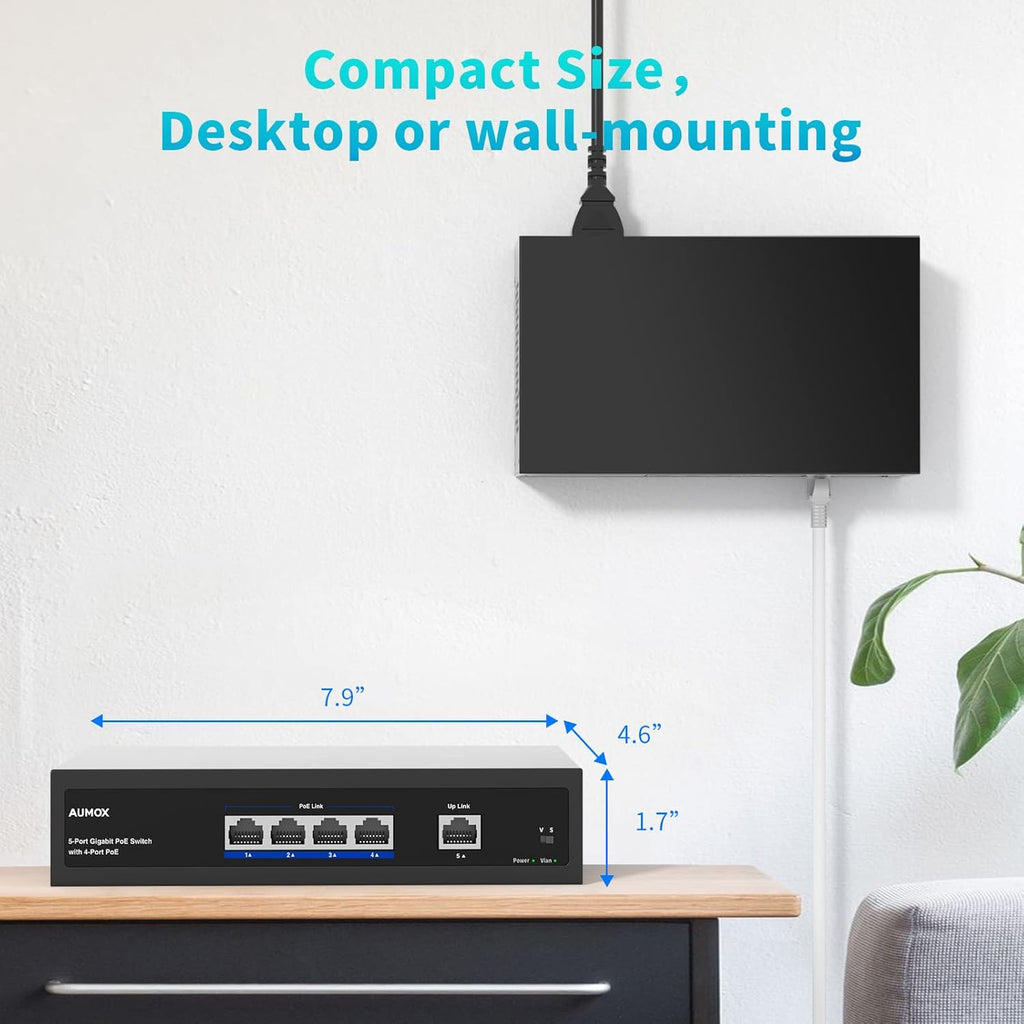 5-Port Gigabit PoE Switch, Pack of 2 A69275