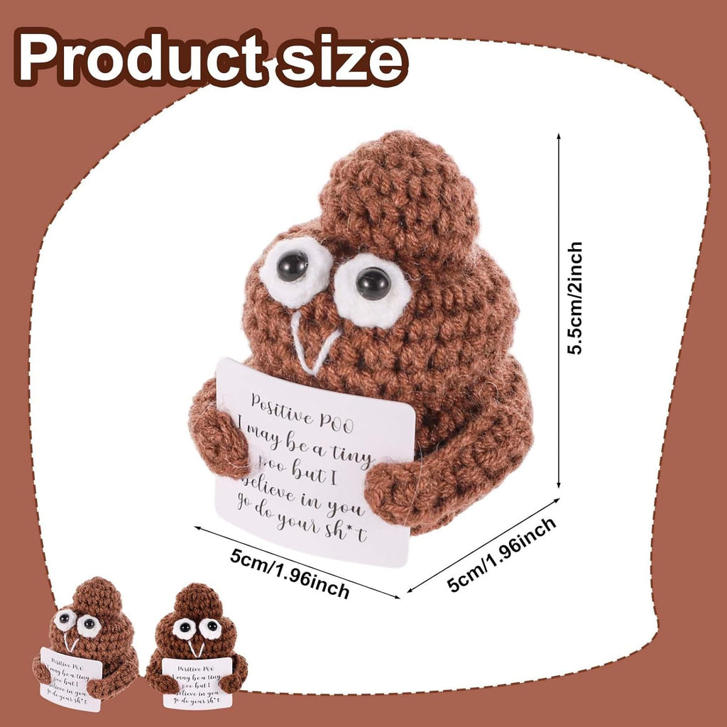 3 Inch Crochet Doll with Positive Cards Q843