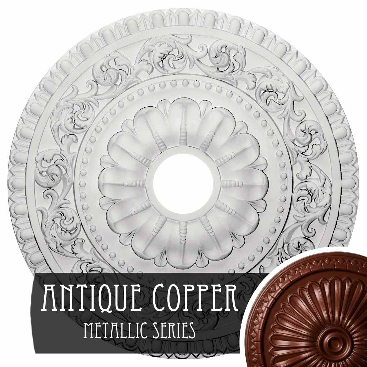 23 1/2x22OD x 3 1/2x22ID x 2 1/8x22P Ceiling Medallion J103409