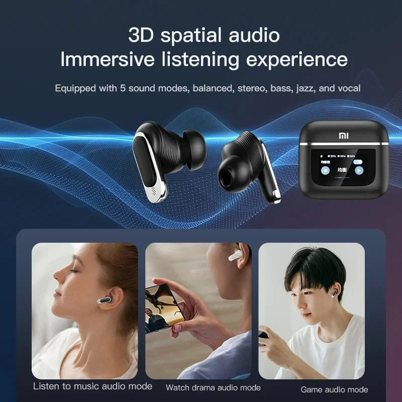 Wireless Bluetooth Headphones with ANC and LCD Touch Screen N970