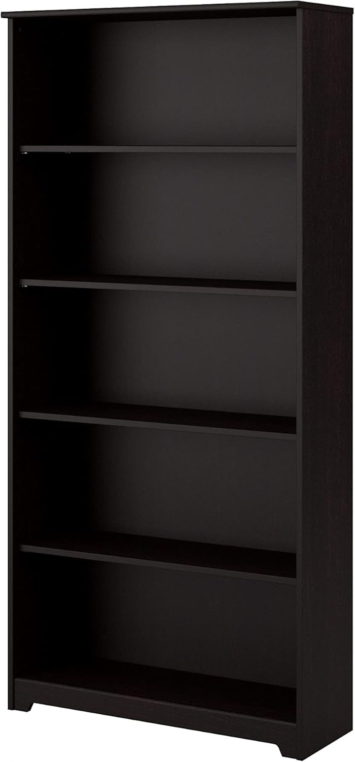 5 Shelf Bookcase and 60W Hutch, Heather Gray O409