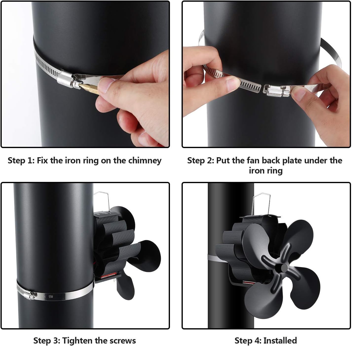 4 Blades Stove Fan Pack of 2 U492