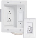 White Recessed In Wall TV Power Kit, Pack of 2 G57562