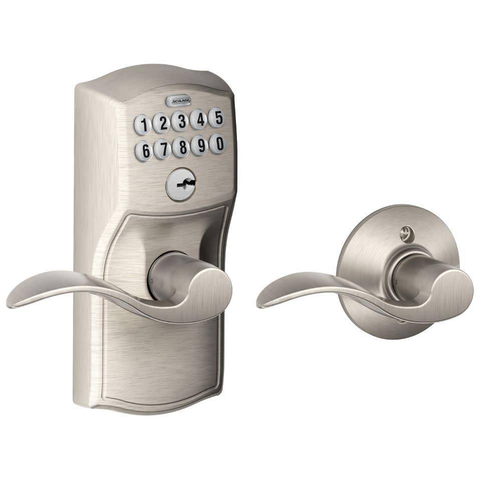 Satin Nickel Keypad Entry Lever Door Lock V7637