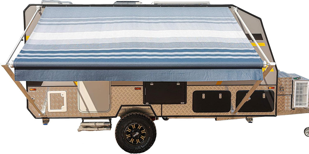 Manual 20x8 Retractable RV Trailer Awning Black Fade F99958