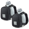 Black 10 oz Handheld Water Bottle with Zippered Pocket (2-Pack) N8915