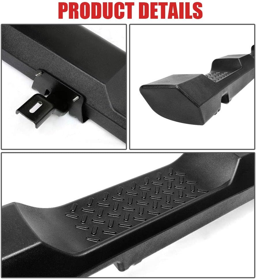 Matte Black 2pcs Side Steps for Jeep Wrangler JK 2-Door C4602