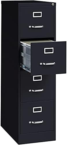 Black 4 Drawer Vertical File Cabinet S8621