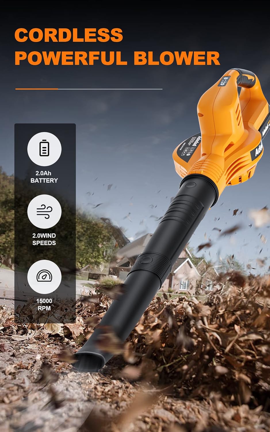 Cordless Handheld Leaf Blower 2.0 Ah 150 MPH Variable-Speed Pack of 2 K9852