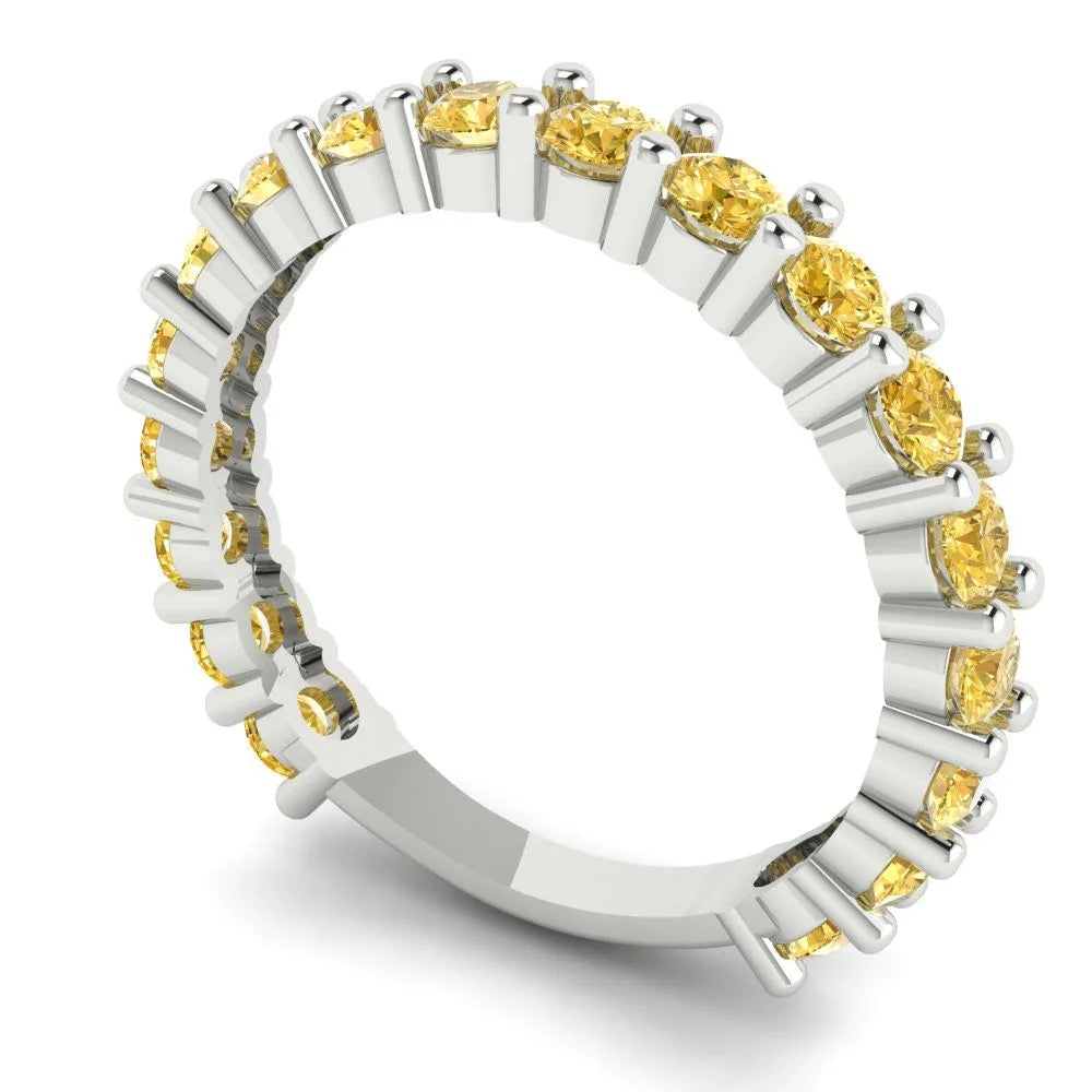 14k White Gold Eternity Band V2950
