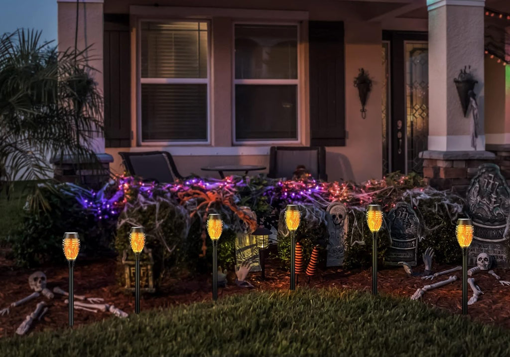 12 Pack Solar Torch Light with Flickering Flame C555639