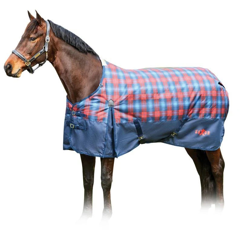 Navy/Red Plaid Heavy Neck M202